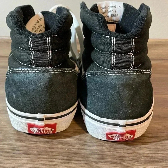 Vans Off The Wall Sk8 Hi Trainers Black Suede Men's Sz 10.5 - Picture 5 of 10